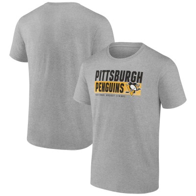 Футболка Pittsburgh Penguins Heathered Gray Jet Speed