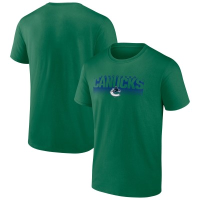Vancouver Canucks Green Solid Formation T-Shirt
