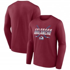 Футболка с длинным рукавом Colorado Avalanche Burgundy Team Covert