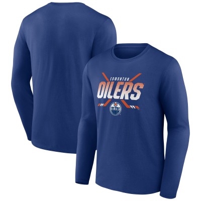 Футболка с длинным рукавом Edmonton Oilers Blue Covert