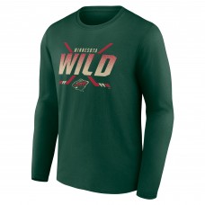 Футболка с длинным рукавом Minnesota Wild Green Team Covert