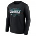 Футболка с длинным рукавом San Jose Sharks Black Team Covert