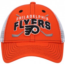Philadelphia Flyers Youth Core Lockup Trucker Snapback Hat - Orange/White