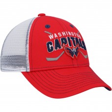 Washington Capitals Youth Core Lockup Trucker Snapback Hat - Red/White