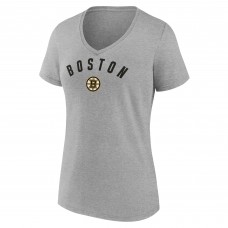 Футболка WoBoston Bruins Gray Team Arc V-Neck Футболка WoBoston Bruins Gray Team Arc V-Neck