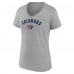 Футболка Columbus Blue Jackets Womens Team Arc V-Neck - Gray