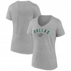 Футболка Dallas Stars Womens Team Arc V-Neck - Gray