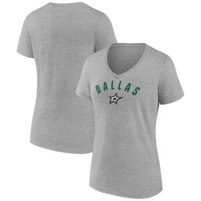 Футболка Dallas Stars Womens Team Arc V-Neck - Gray