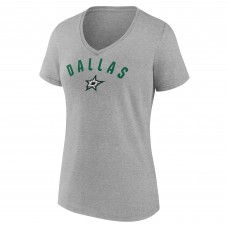 Футболка Dallas Stars Womens Team Arc V-Neck - Gray