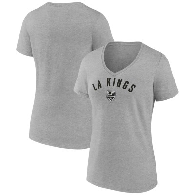 Футболка Los Angeles Kings Womens Team Arc V-Neck - Gray