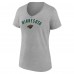 Футболка Minnesota Wild Womens Team Arc V-Neck - Gray
