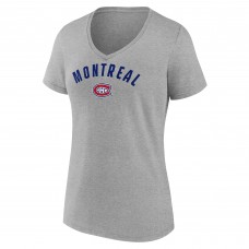 Футболка Montreal Canadiens Womens Team Arc V-Neck - Gray