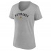 Женская Pittsburgh Penguins Gray Team Arc V-Neck T-Shirt