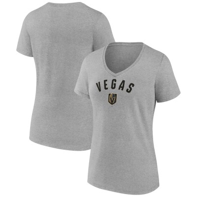 Футболка WoVegas Golden Knights Gray Team Arc V-Neck