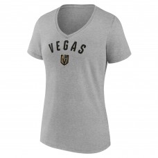 Футболка WoVegas Golden Knights Gray Team Arc V-Neck