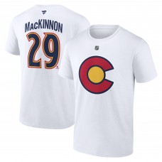 Футболка Nathan MacKinnon Colorado Avalanche Special Edition 2.0 Name &; Number - White