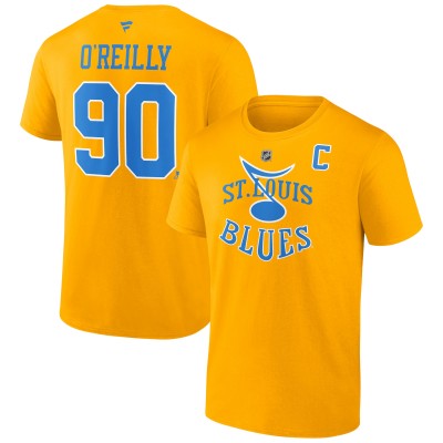 St. Louis Blues Ryan OReilly Fanatics Yellow Special Edition 2.0 Name & Number T-Shirt