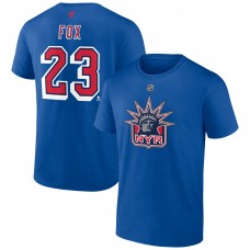 Футболка New York Rangers Adam Fox Fanatics Blue Special Edition 2.0 Name & Number