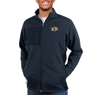 Кофта на молнии Nashville Predators Antigua Course - Heather Navy
