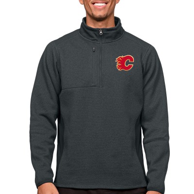 Кофта на молнии Calgary Flames Antigua Course - Heather Charcoal