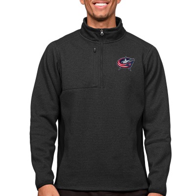 Кофта на молнии Columbus Blue Jackets Antigua Course - Heather Black