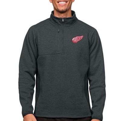 Кофта на молнии Detroit Red Wings Antigua Course - Heather Charcoal