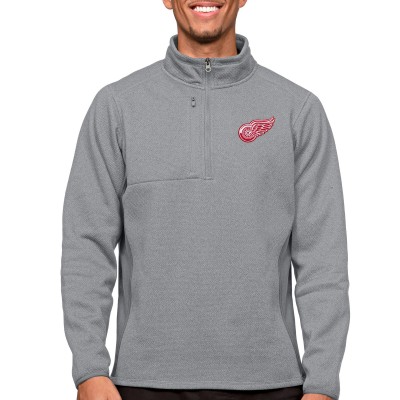 Кофта на молнии Detroit Red Wings Antigua Course - Heather Gray