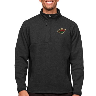 Кофта на молнии Minnesota Wild Antigua Course - Heather Black