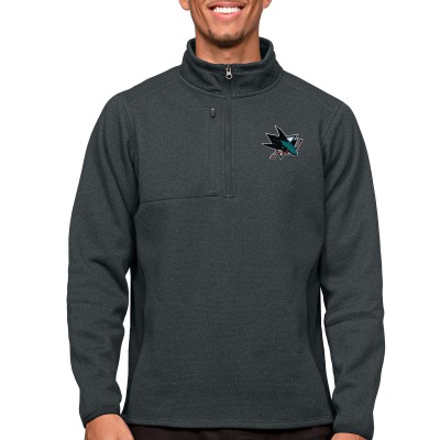 Кофта на молнии San Jose Sharks Antigua Course - Heather Charcoal