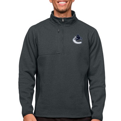 Кофта на молнии Vancouver Canucks Antigua Course - Heather Charcoal
