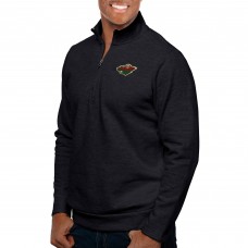 Кофта на короткой молнии Minnesota Wild Antigua Gambit Top - Heather Black