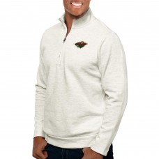 Кофта на короткой молнии Minnesota Wild Antigua Gambit Top - Oatmeal