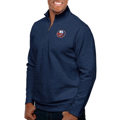 Кофта на короткой молнии New York Islanders Antigua Gambit - Heather Navy