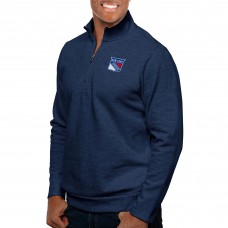 Кофта на короткой молнии New York Rangers Antigua Gambit - Heather Navy