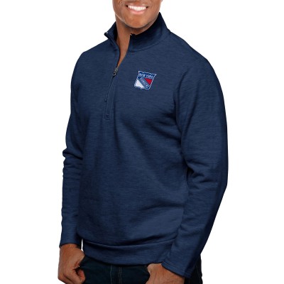 Кофта на короткой молнии New York Rangers Antigua Gambit - Heather Navy