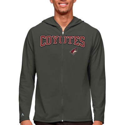 Толстовка на молнии Arizona Coyotes Antigua Legacy - Charcoal