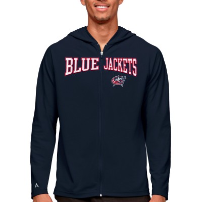Толстовка на молнии Columbus Blue Jackets Antigua Legacy - Navy