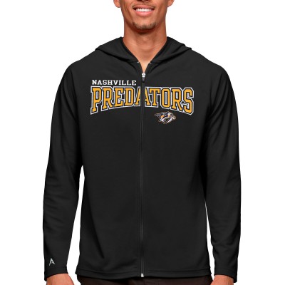 Толстовка на молнии Nashville Predators Antigua Legacy - Black