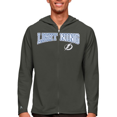 Толстовка на молнии Tampa Bay Lightning Antigua Legacy - Charcoal