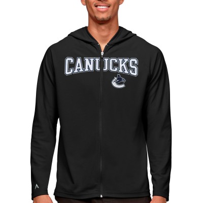 Толстовка на молнии Vancouver Canucks Antigua Legacy - Black