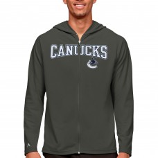 Толстовка на молнии Vancouver Canucks Antigua Legacy - Charcoal