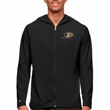 Толстовка на молнии Anaheim Ducks Antigua Logo Legacy - Black