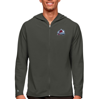 Толстовка на молнии Colorado Avalanche Antigua Logo Legacy - Charcoal