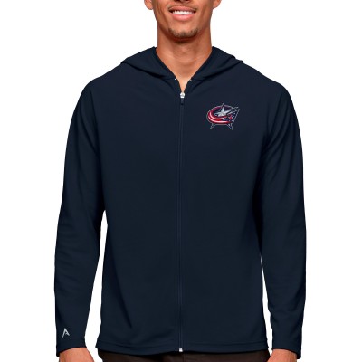 Толстовка на молнии Columbus Blue Jackets Antigua Logo Legacy - Navy