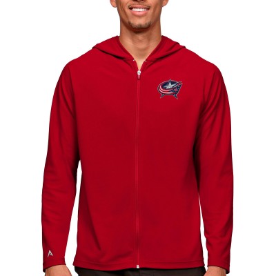 Толстовка на молнии Columbus Blue Jackets Antigua Logo Legacy - Red