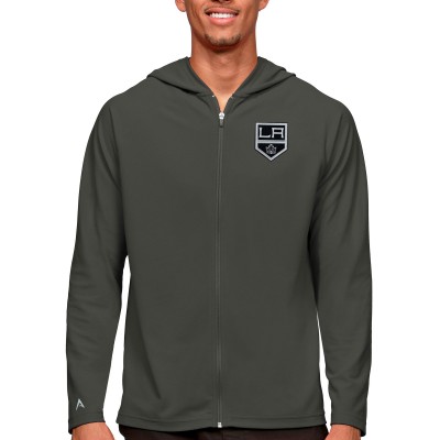 Толстовка на молнии Los Angeles Kings Antigua Logo Legacy - Charcoal