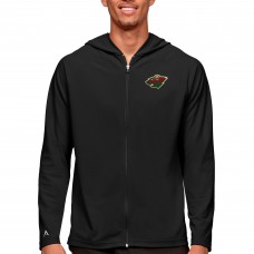Толстовка на молнии Minnesota Wild Antigua Logo Legacy - Black
