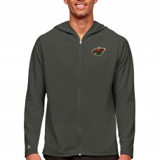 Толстовка на молнии Minnesota Wild Antigua Logo Legacy - Charcoal