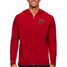 Толстовка на молнии Minnesota Wild Antigua Logo Legacy - Red
