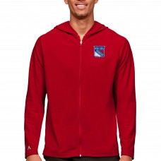 New York Rangers Antigua Logo Legacy Full-Zip Hoodie - Red